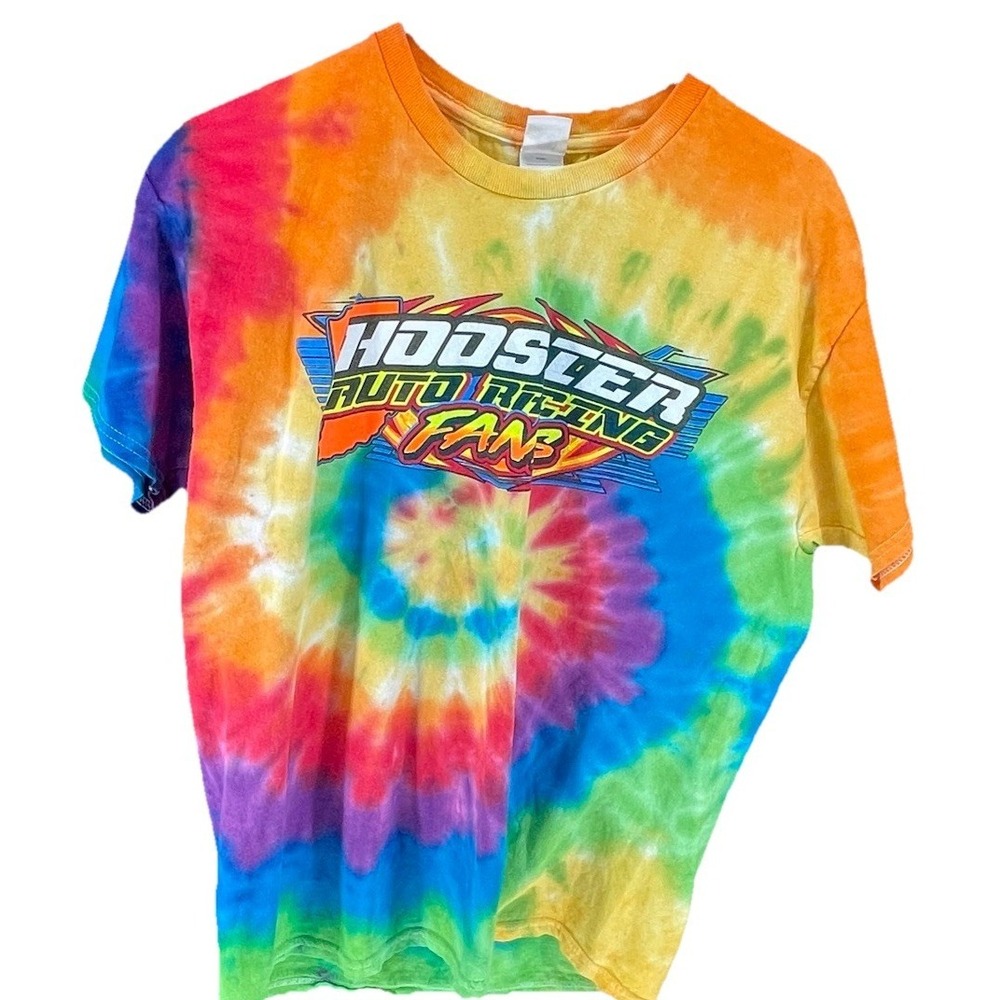 Colortone Hoosier Racing Tie Dyed Tee Size Large